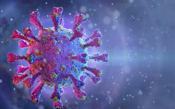 Multicoloured Covid-19 virus