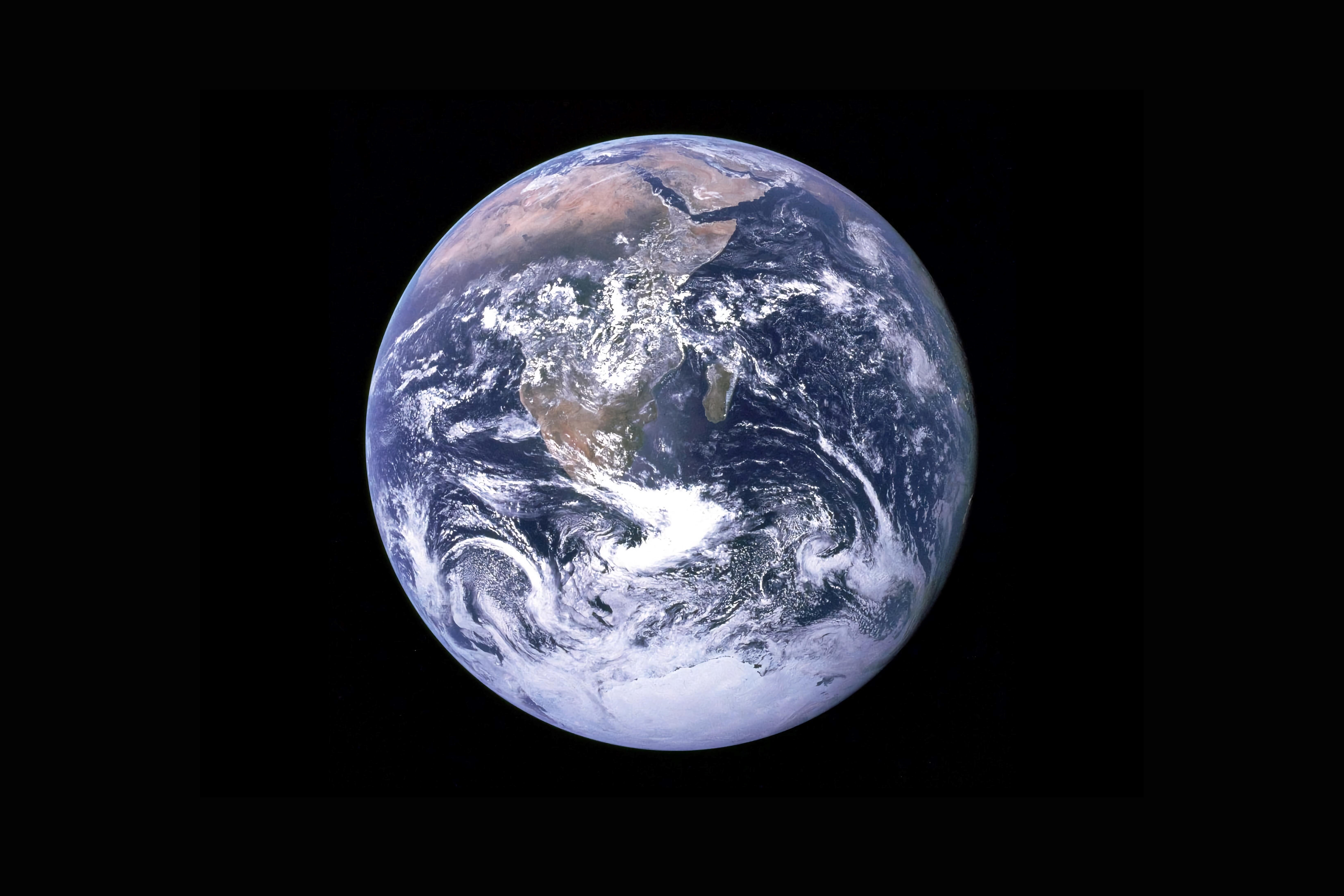 The earth seen from space.